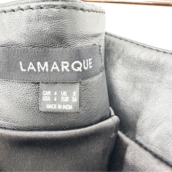 LAMARQUE Studded Leather Mini Skirt Size 4 - Picture 5 of 8